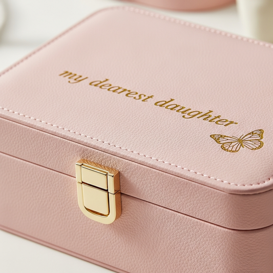 Leather jewellery box